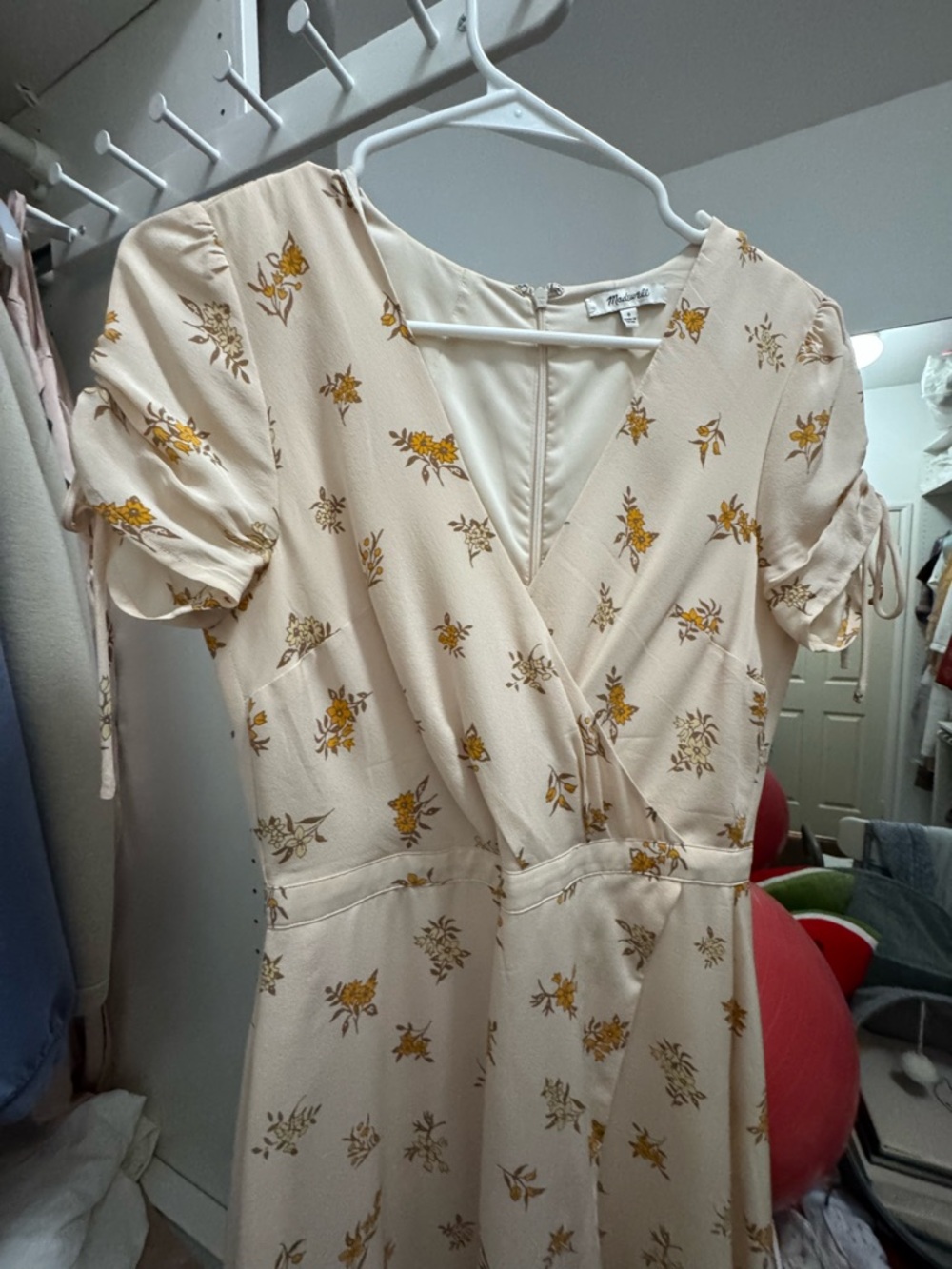 Madewell Cream Maxi Dress with Yellow Floral Print - Picture 2 of 2